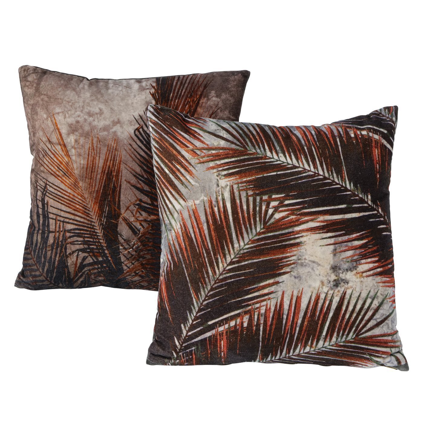 2er Set Kissen Chiatra, braun, grau 