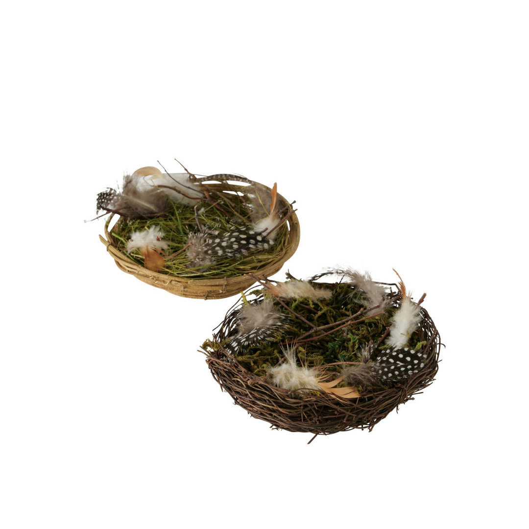 2er Set Nest Hune, braun 