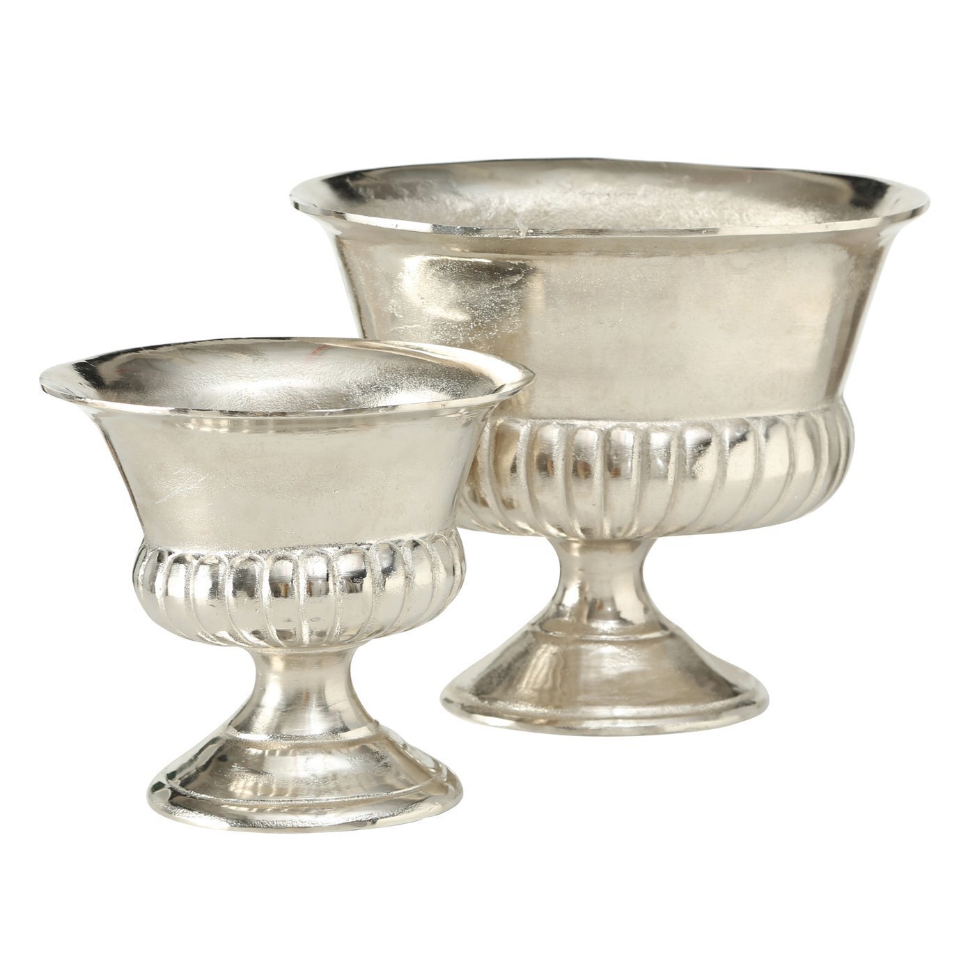 2er Set Pflanztopf Blumentopf Toulon, silber 