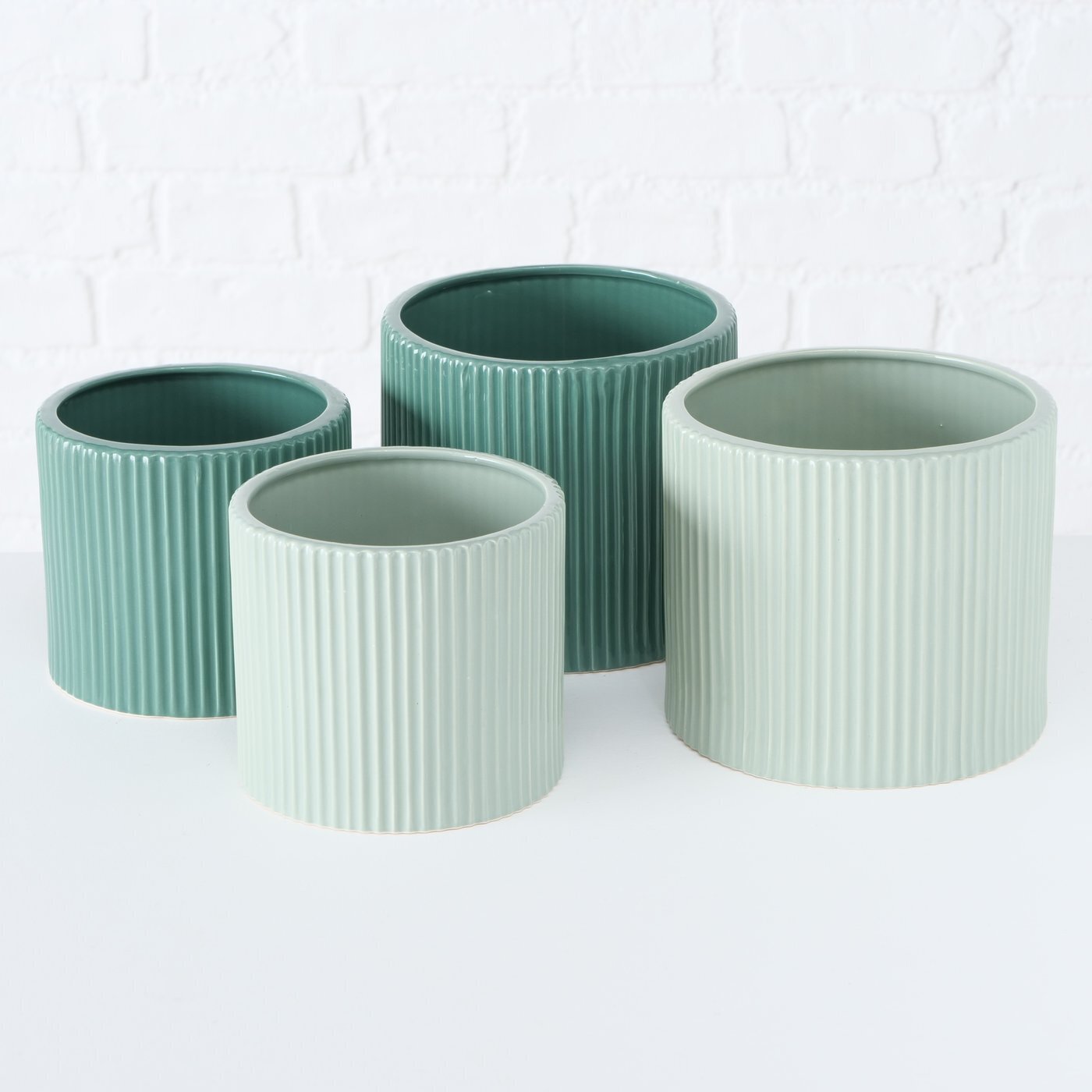 2er Set Pflanztopf Sirmione in grün, grün