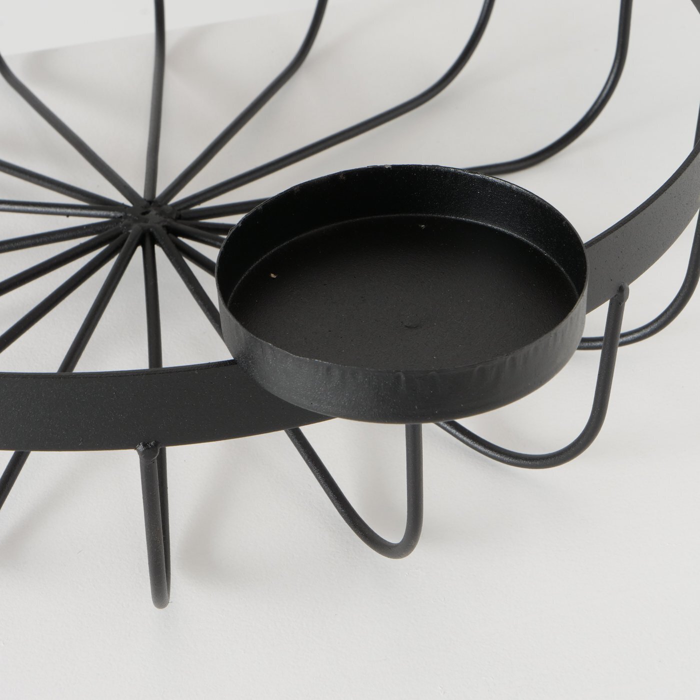 2er Set Schale mit Kerzenhalter Jonna, schwarz 