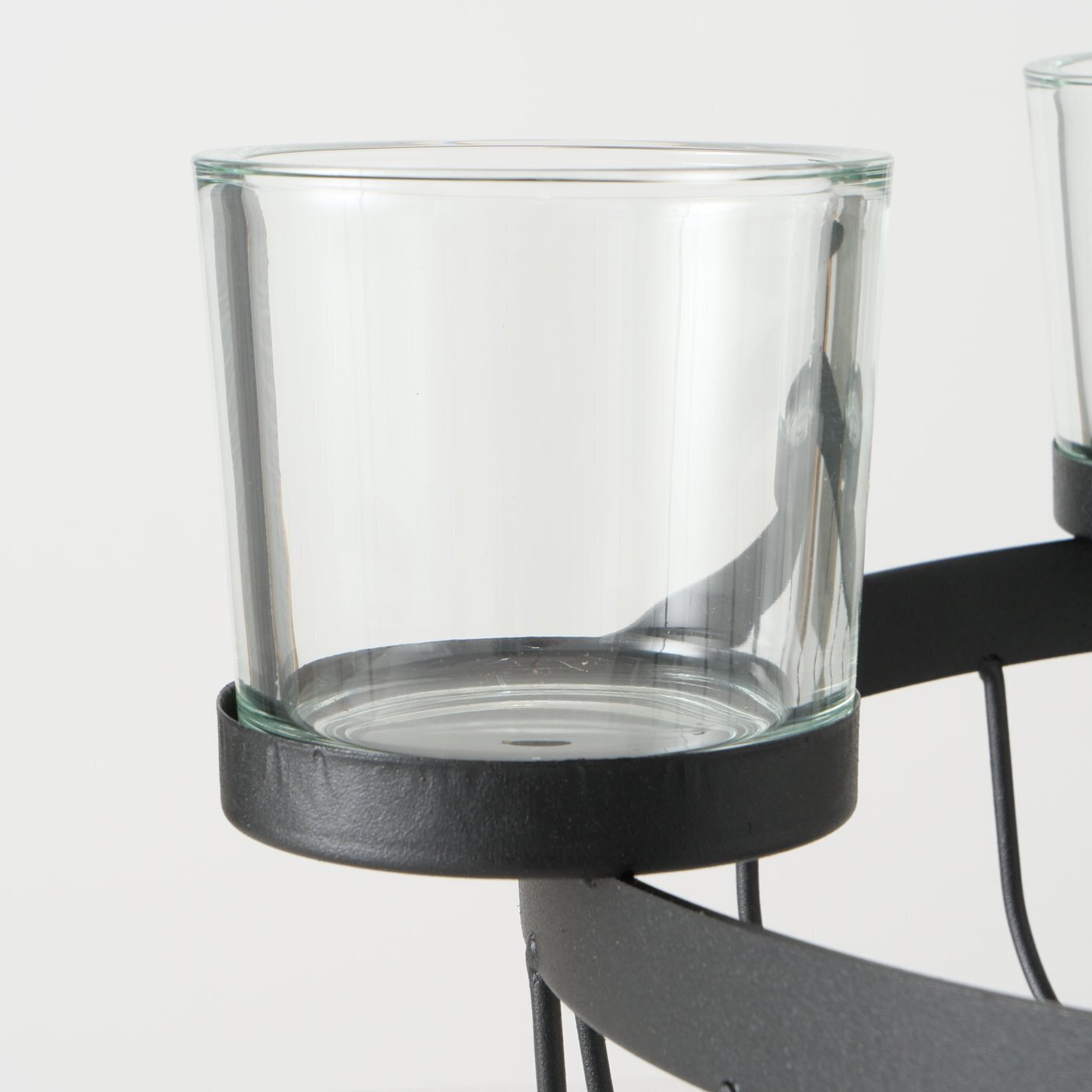 2er Set Schale mit Kerzenhalter Jonna, schwarz 