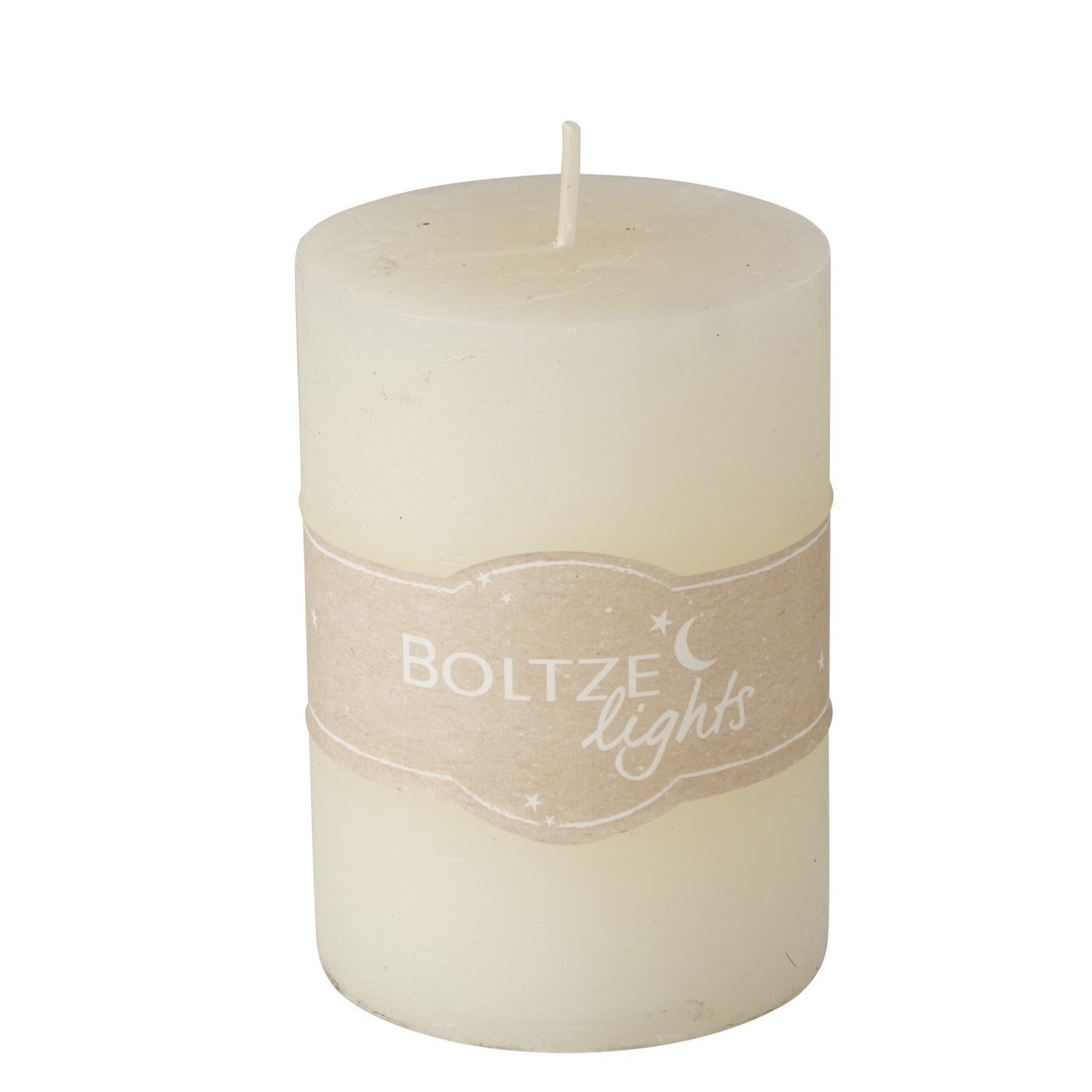 2er Set Stumpenkerze Basic, weiss 