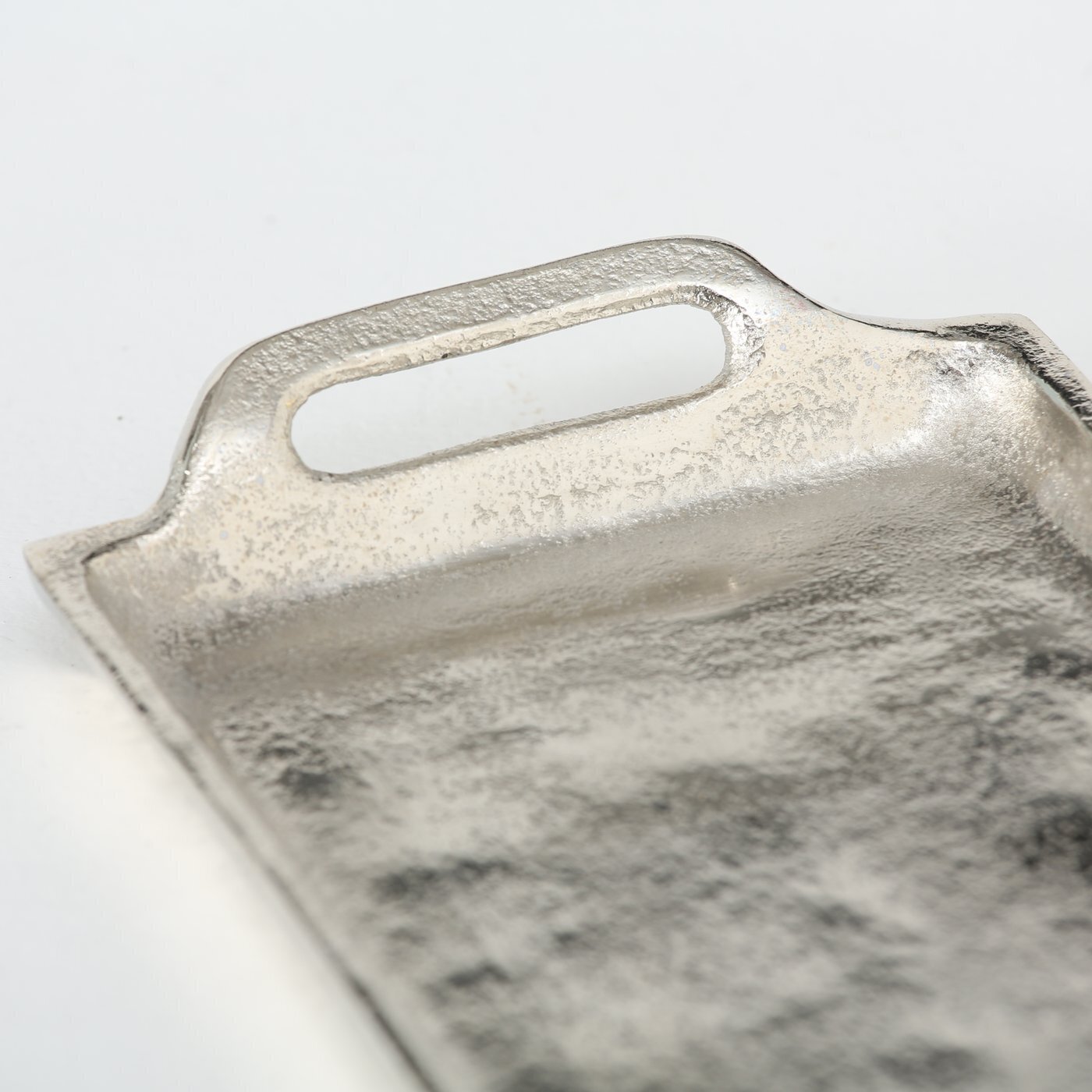 2er Set Tablett Dekotablett Rhys, silber 