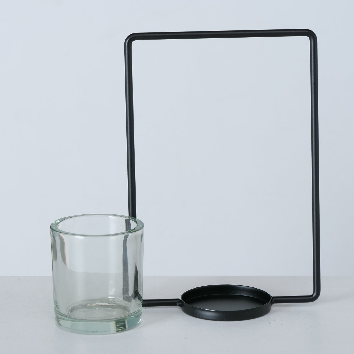 2er Set Teelichthalter Franjo, schwarz 