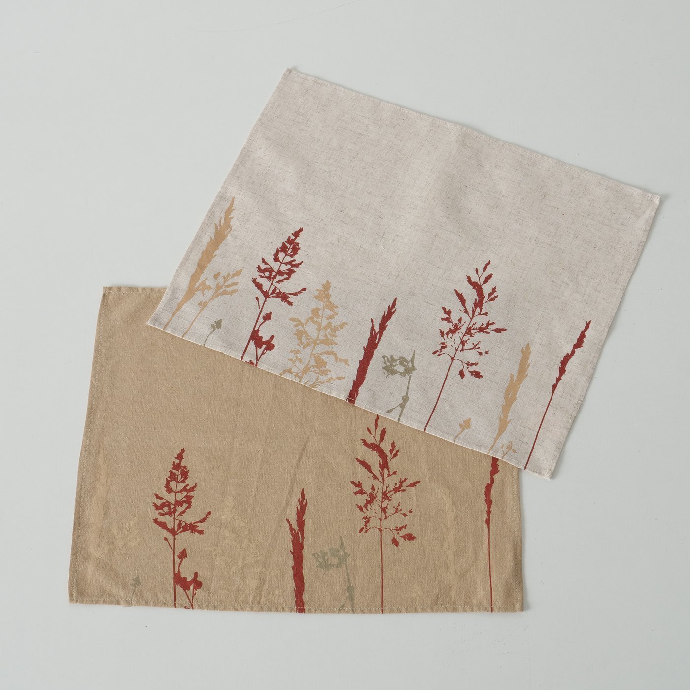 2er Set Tischset Gräser, beige 