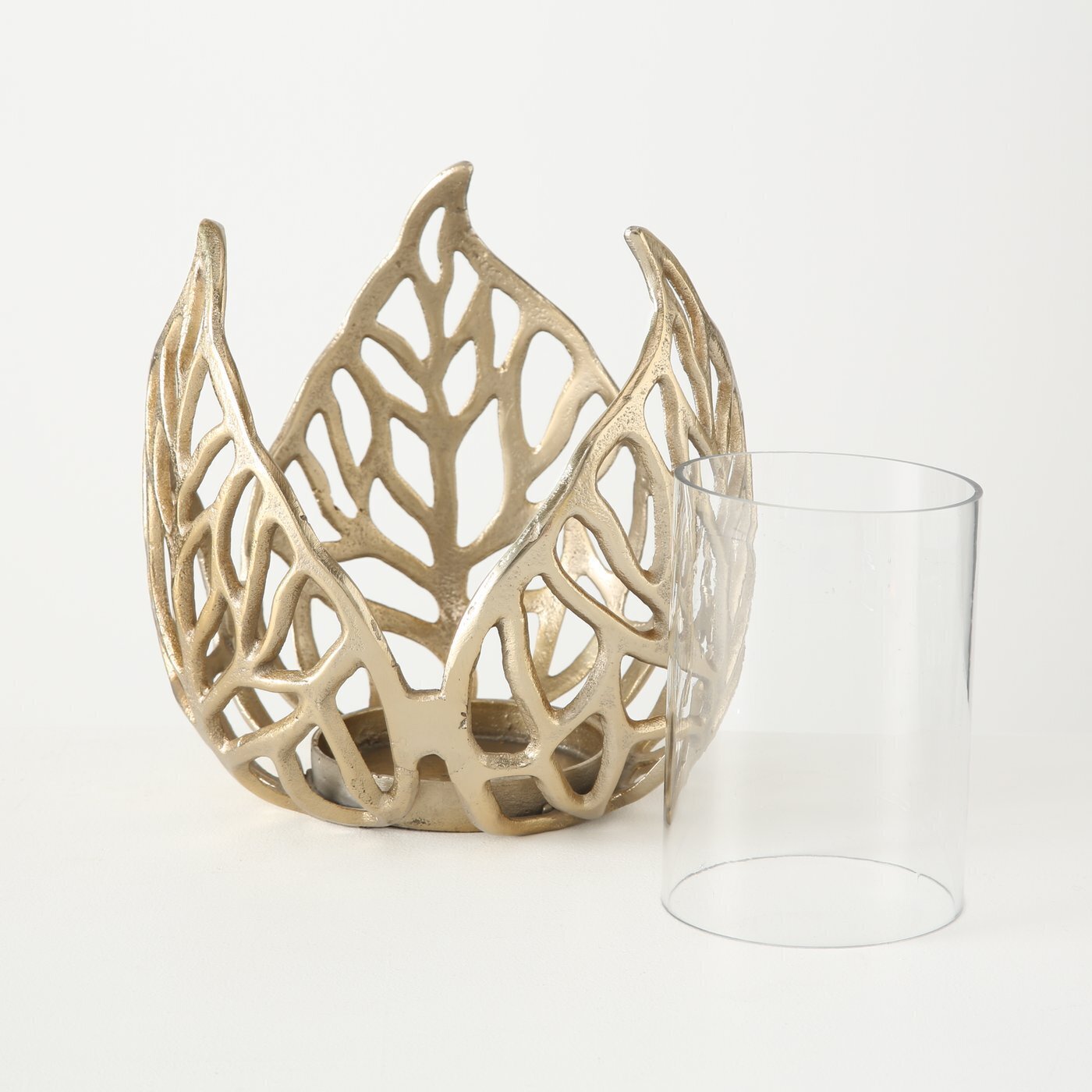 2er Set Windlicht Sumati, gold 