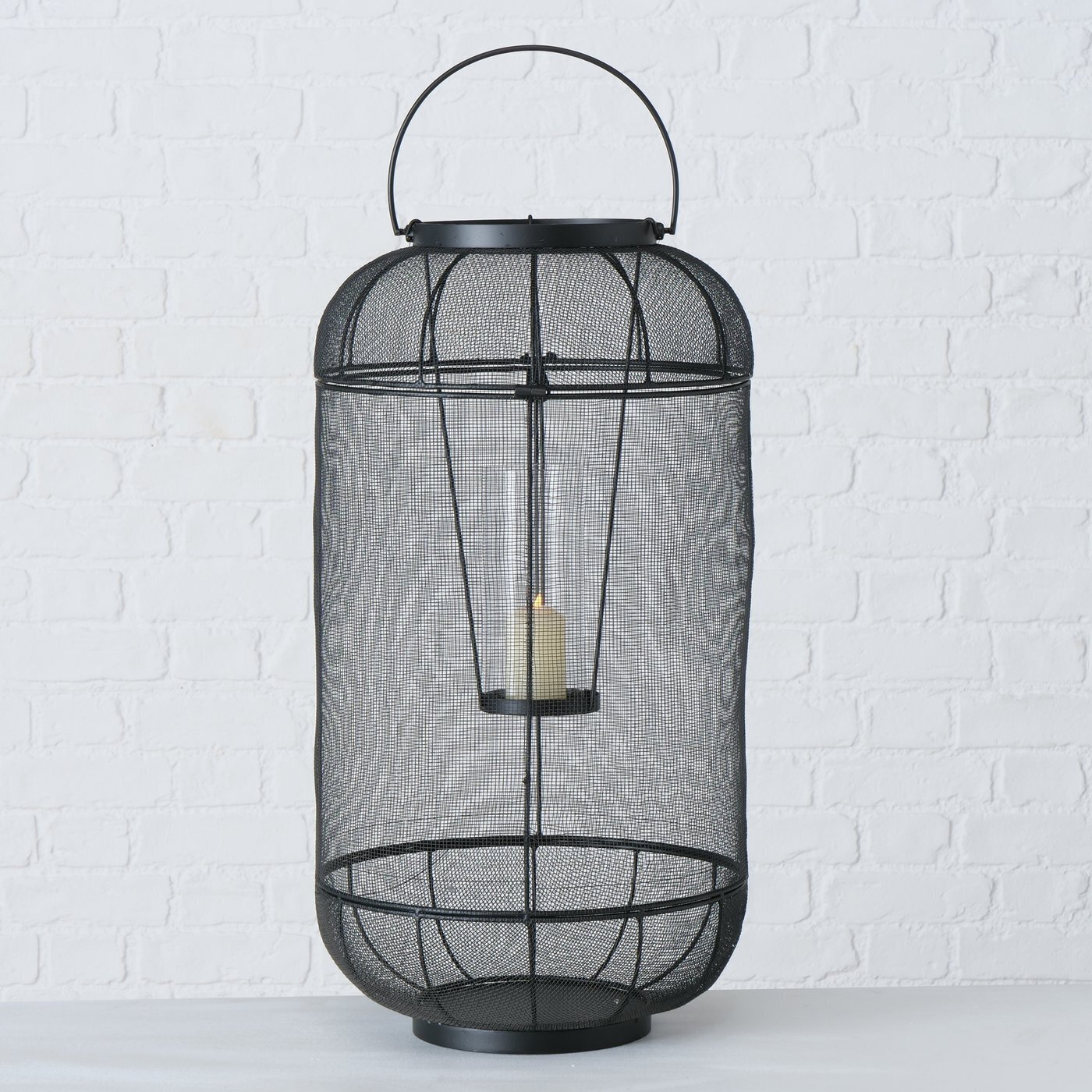 2er Set Windlicht Vigolo, schwarz