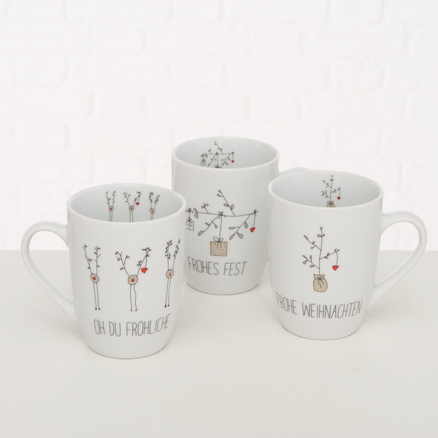 Becher Scribble, weiss 