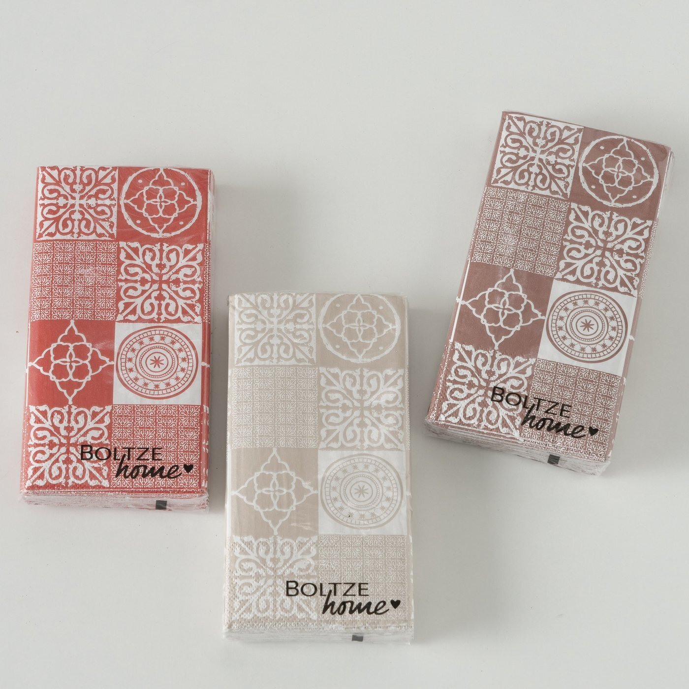 3er Set Bistroservietten Ibiza, mehrfarbig 