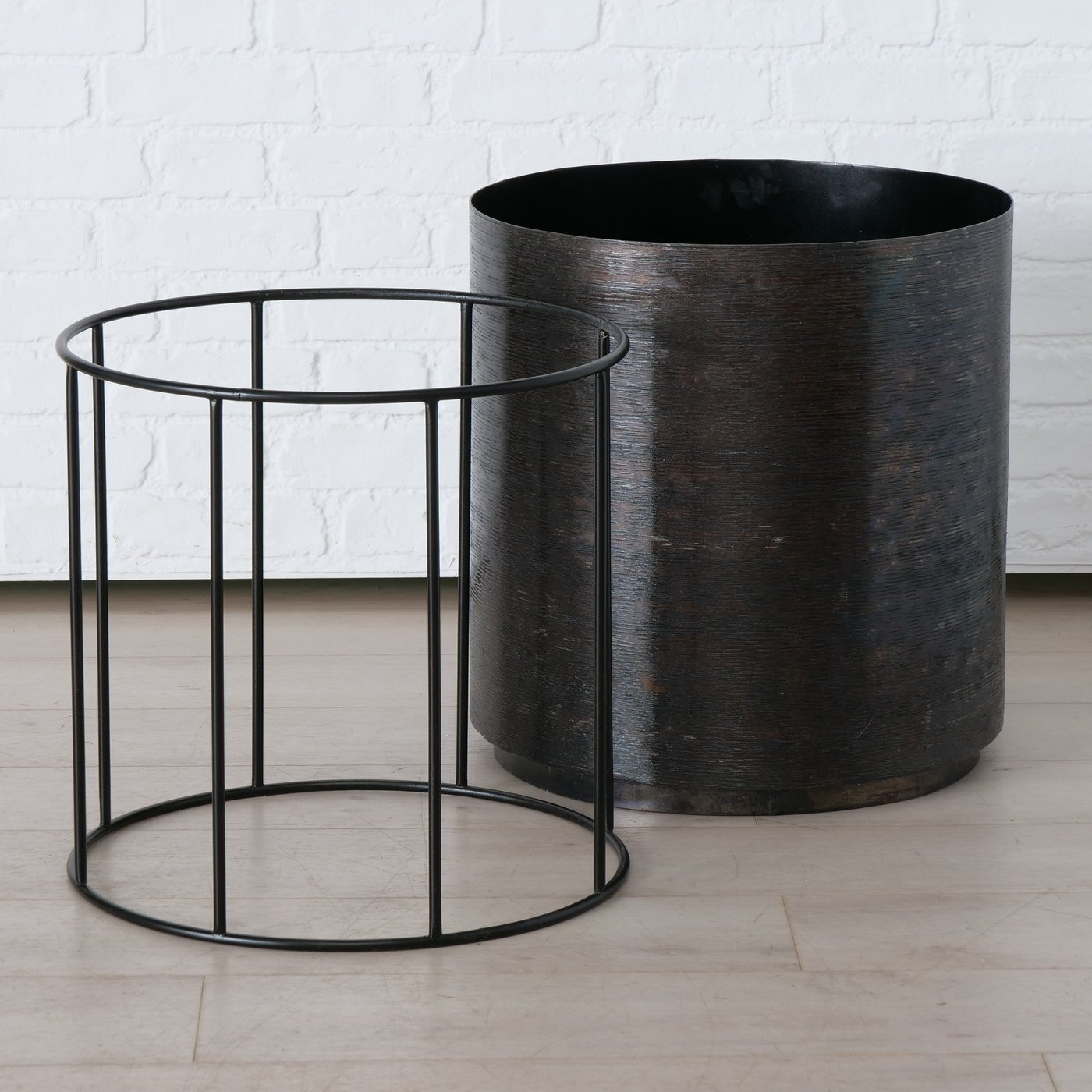 3er Set Blumentopf Golia, dunkelgrau 