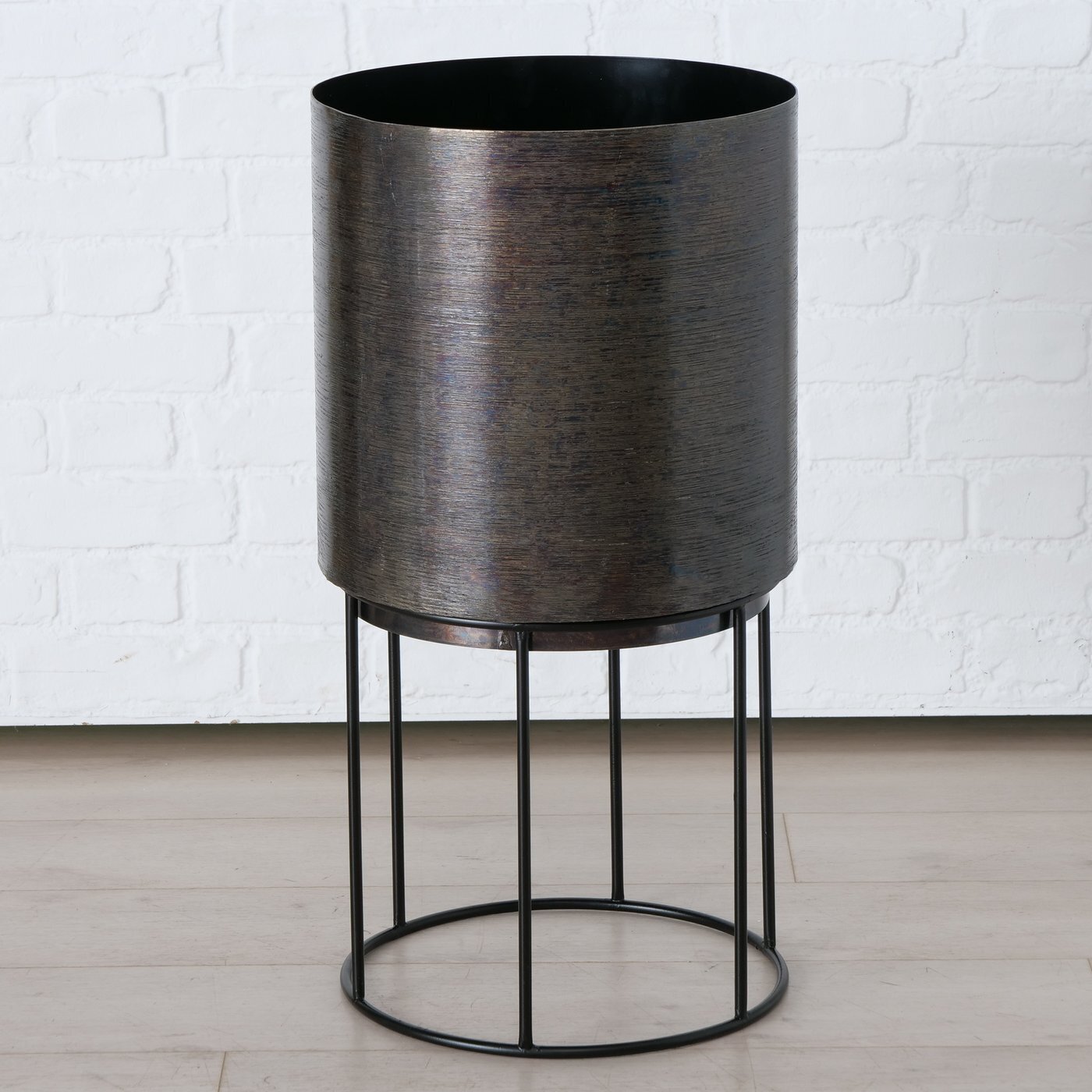 3er Set Blumentopf Golia, dunkelgrau 