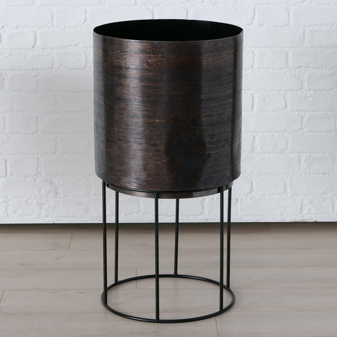 3er Set Blumentopf Golia, dunkelgrau 