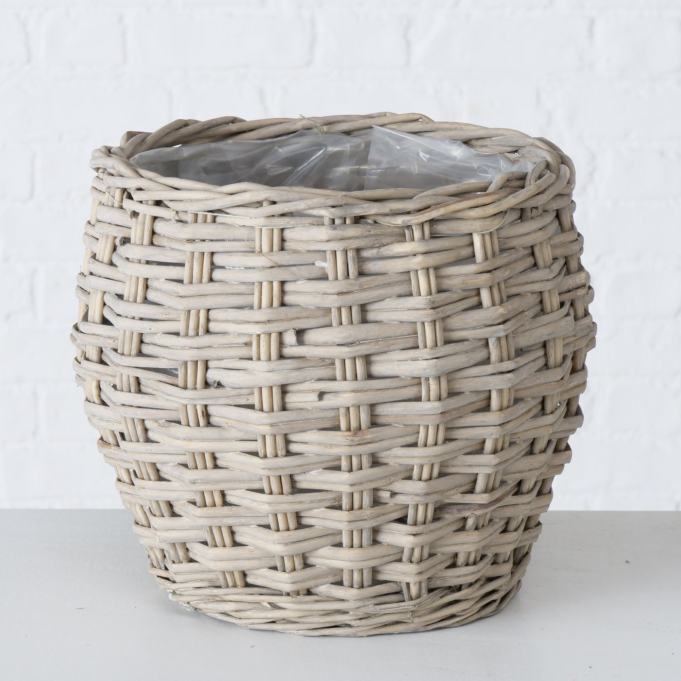 3er Set Blumentopf Pflanzkorb Malonia, natur