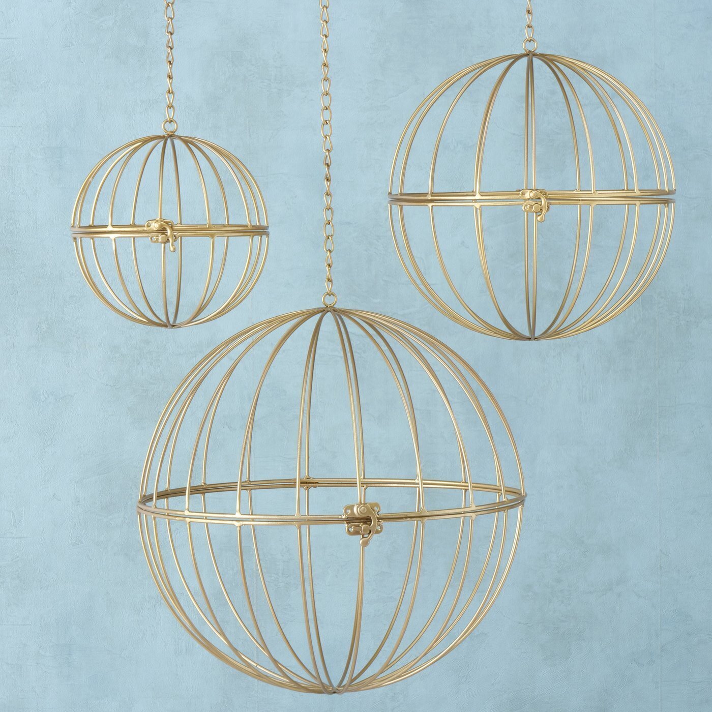 3er Set Dekoanhänger Isla, gold 