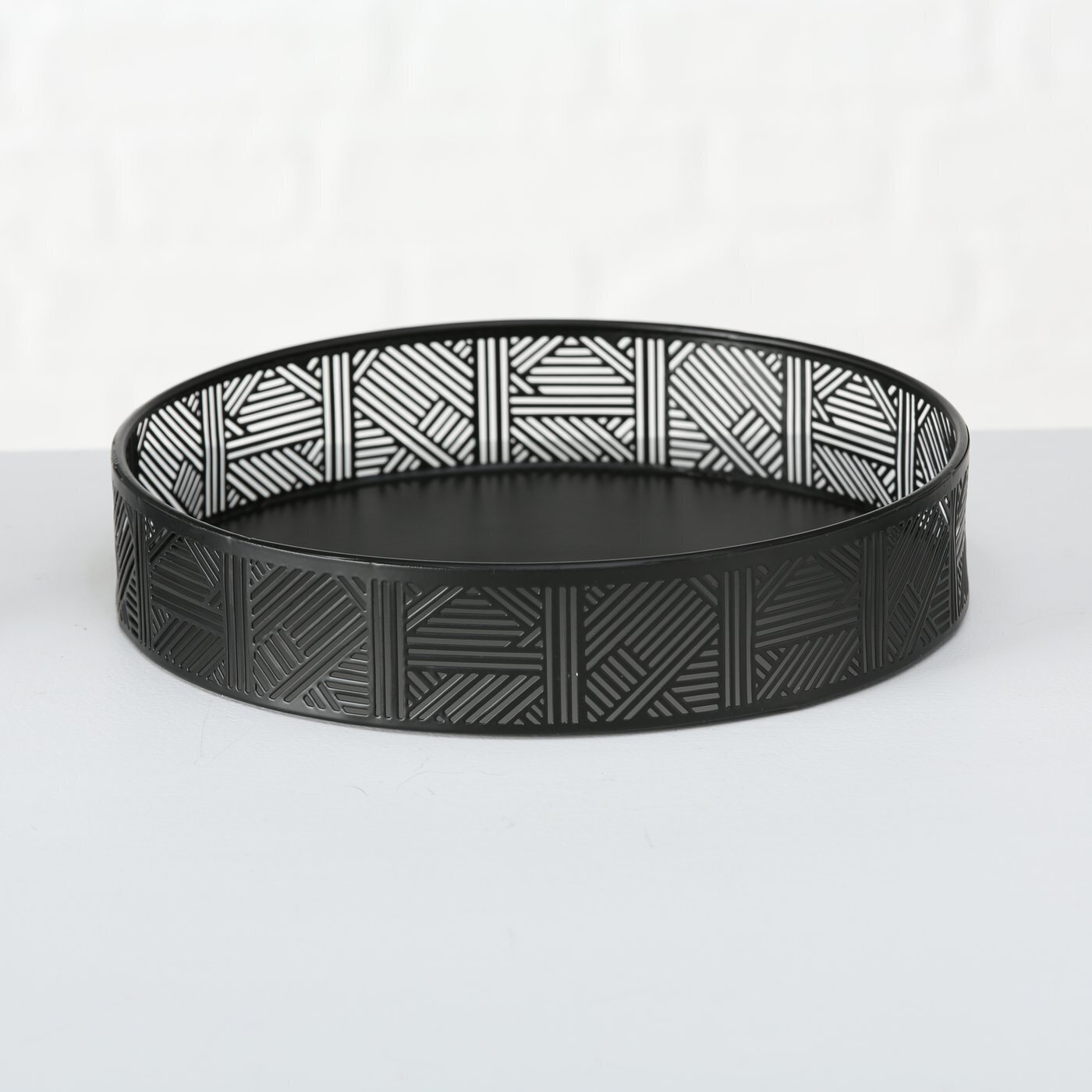 3er Set Dekotablett Solveig, schwarz 