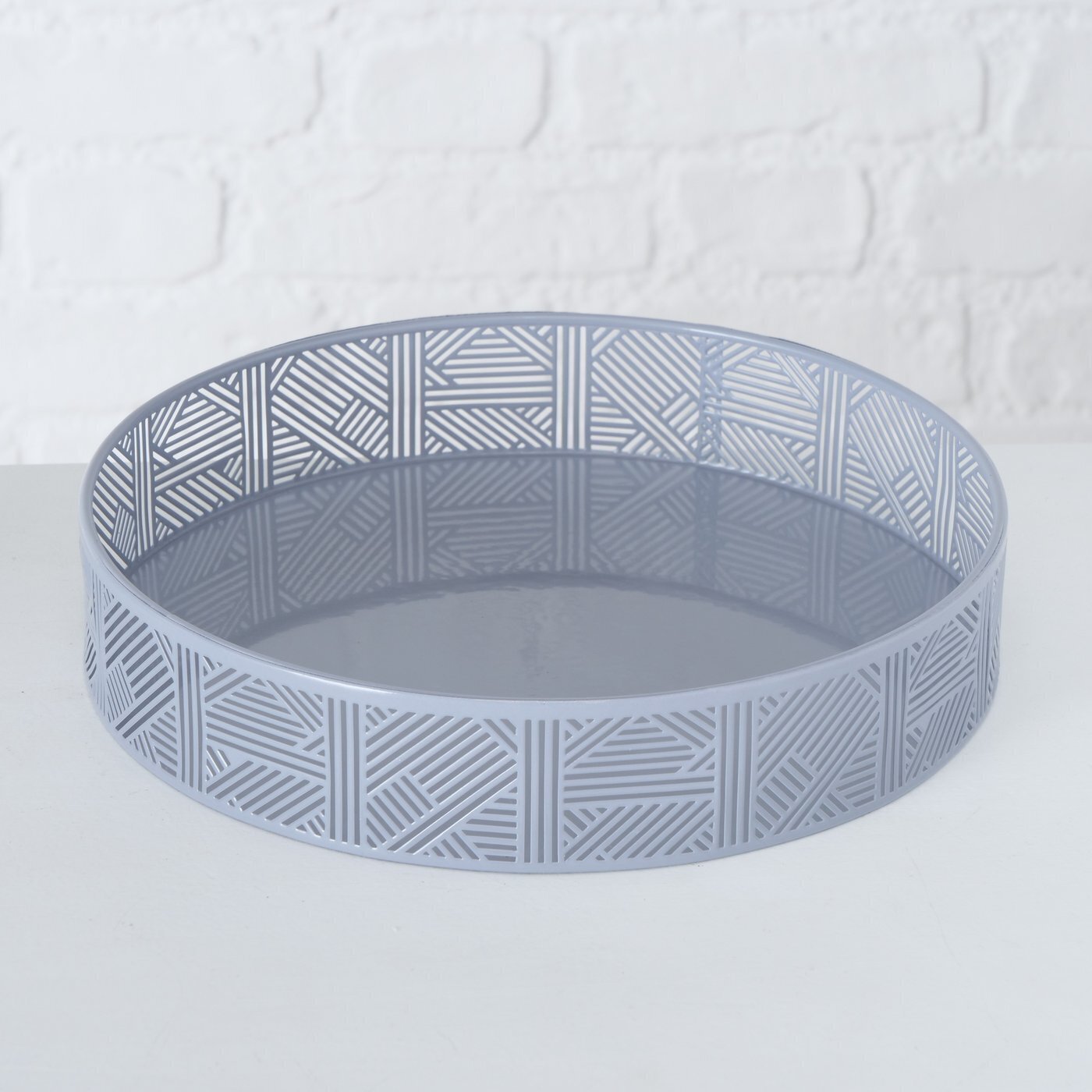 3er Set Dekotablett Solveig, blau 