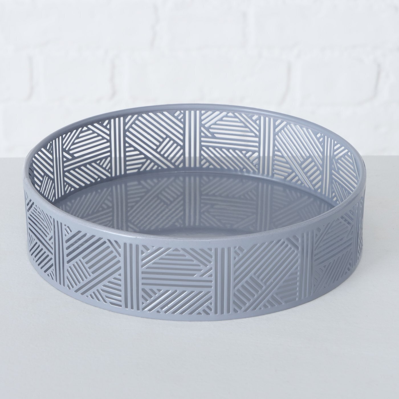 3er Set Dekotablett Solveig, blau 