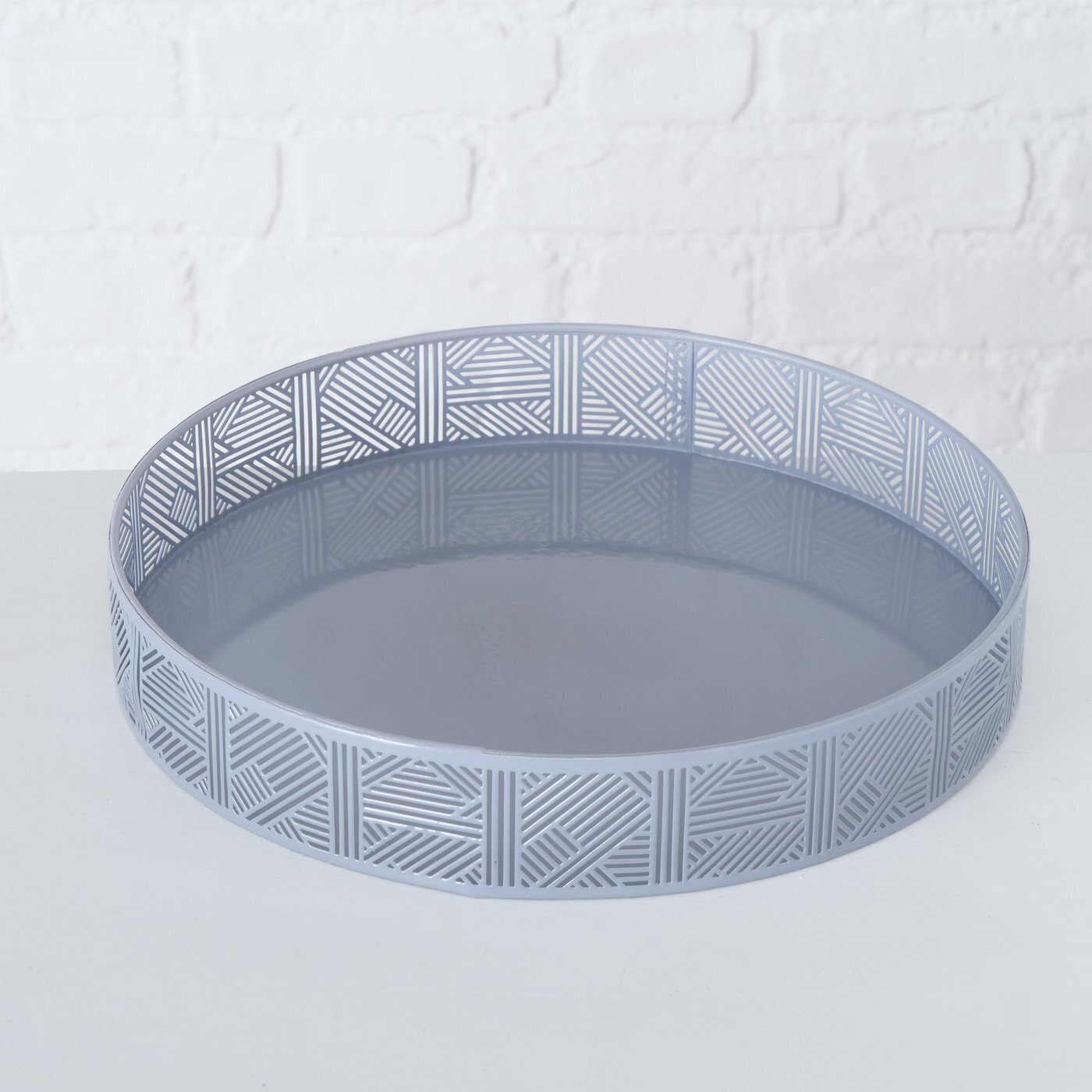 3er Set Dekotablett Solveig, blau 