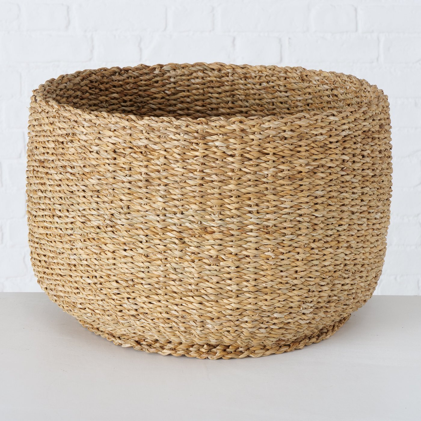 3er Set Korb Sophy aus Seegras, natur Ø30-45 x H20-30 cm