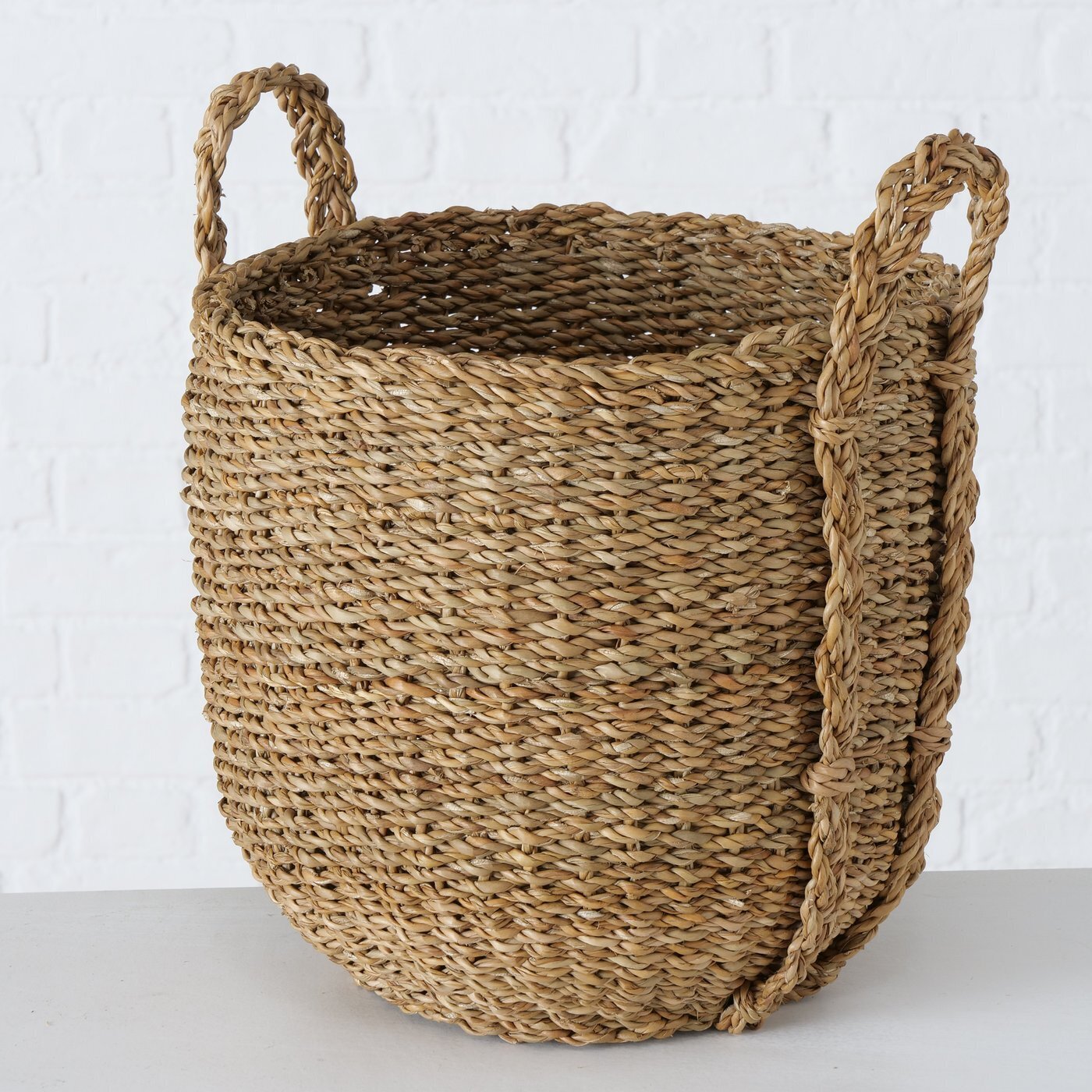 3er Set Korb Sophy aus Seegras, natur Ø33-40 x H31-40 cm