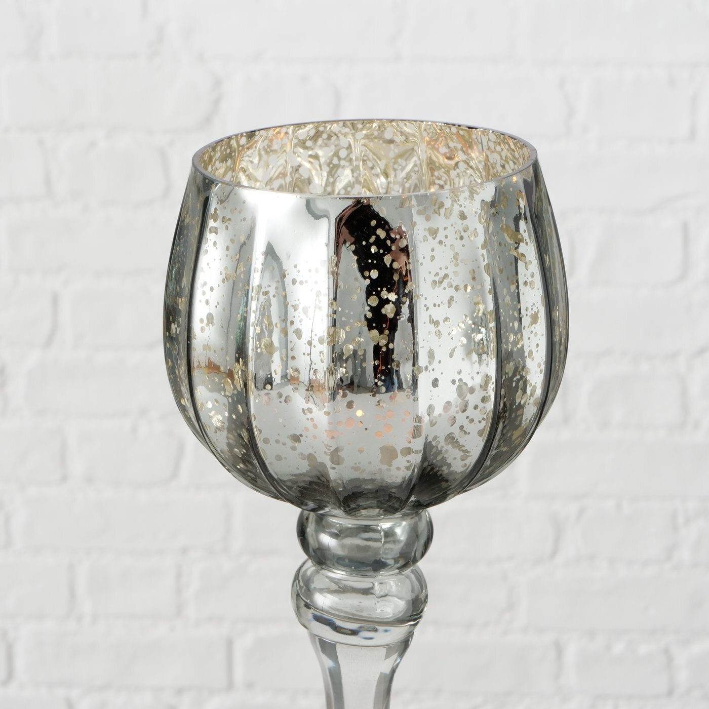 3er Set Windlicht Manou silber, silber 