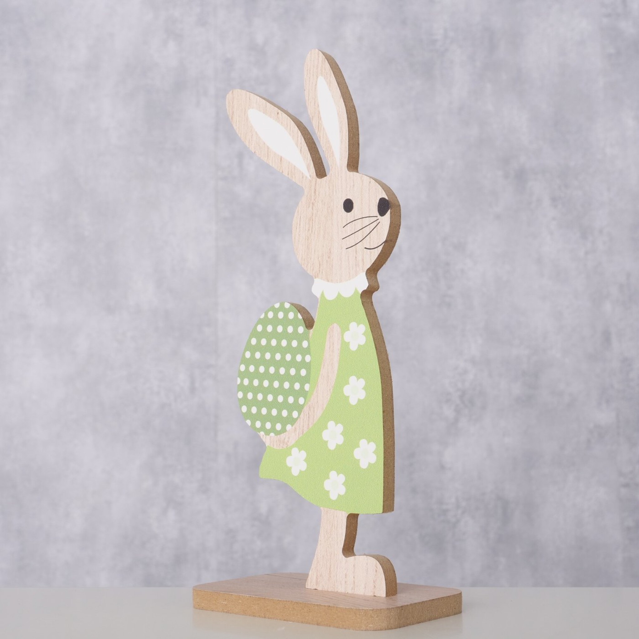 Aufsteller Osterfigur Osterhase Filly, grün 18 x 8 cm