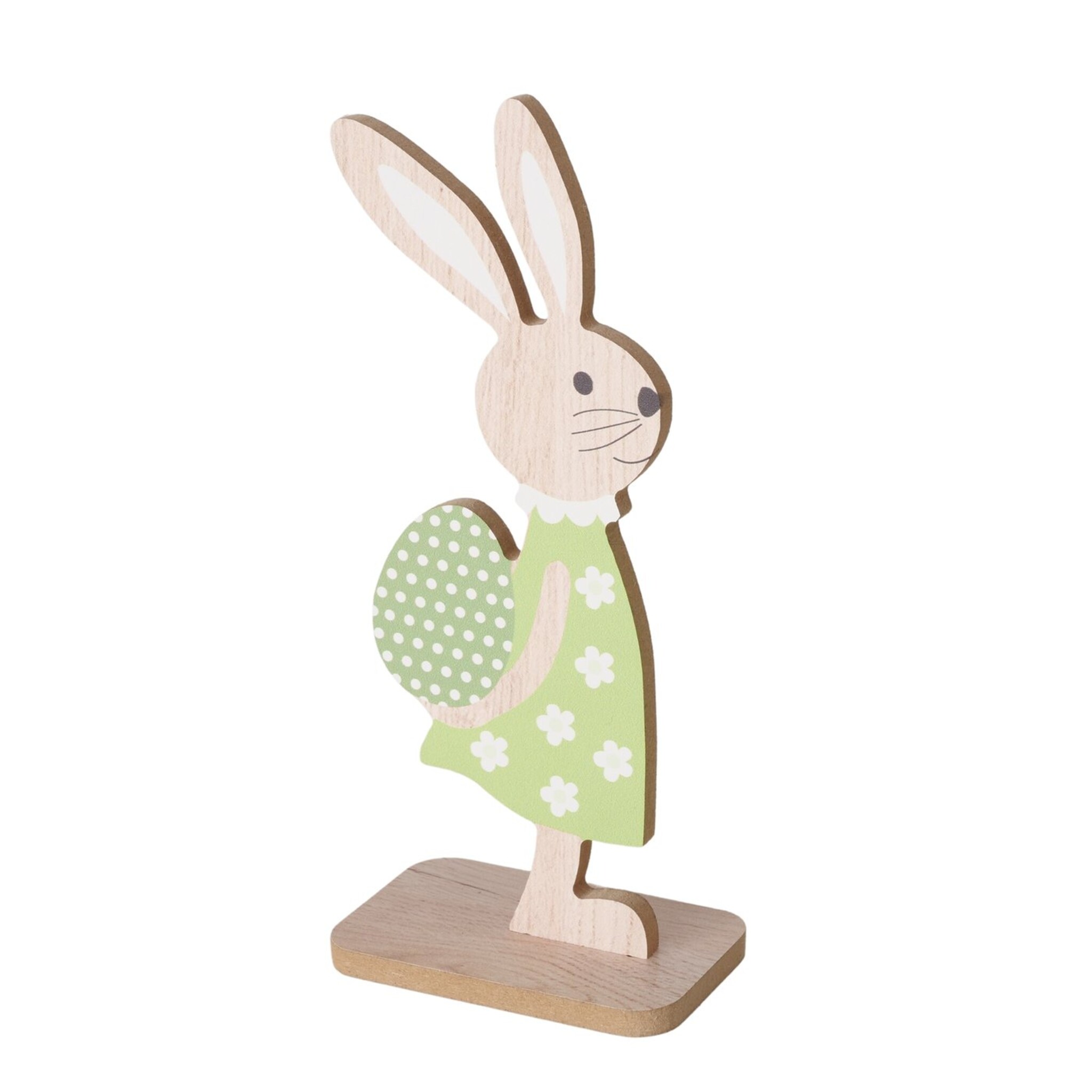 Aufsteller Osterfigur Osterhase Filly, grün 18 x 8 cm