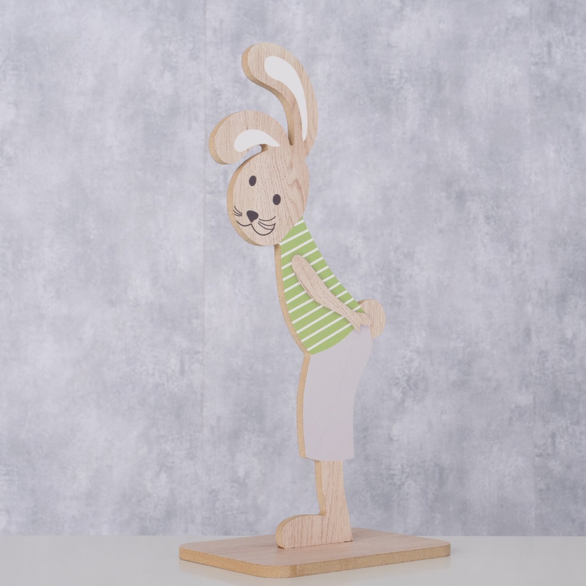 Aufsteller Osterfigur Osterhase Filly, grün 28 x 13 cm