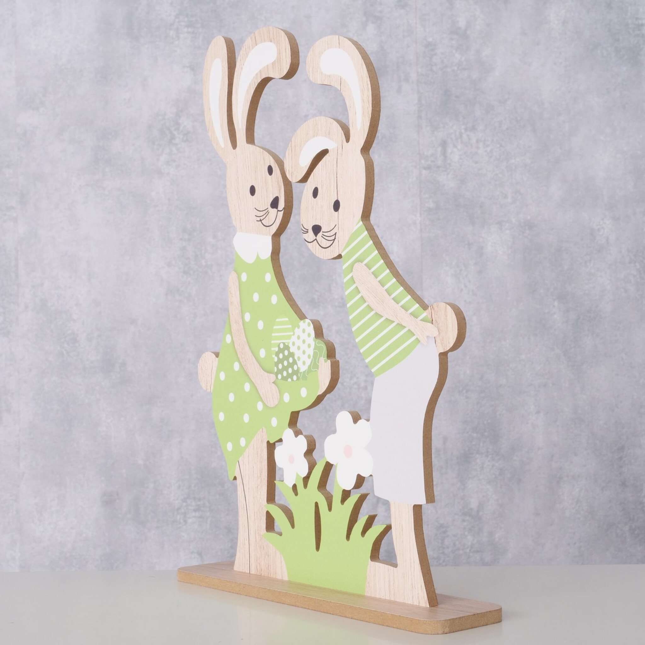 Aufsteller Osterfigur Osterhase Filly, grün 30 x 21 cm