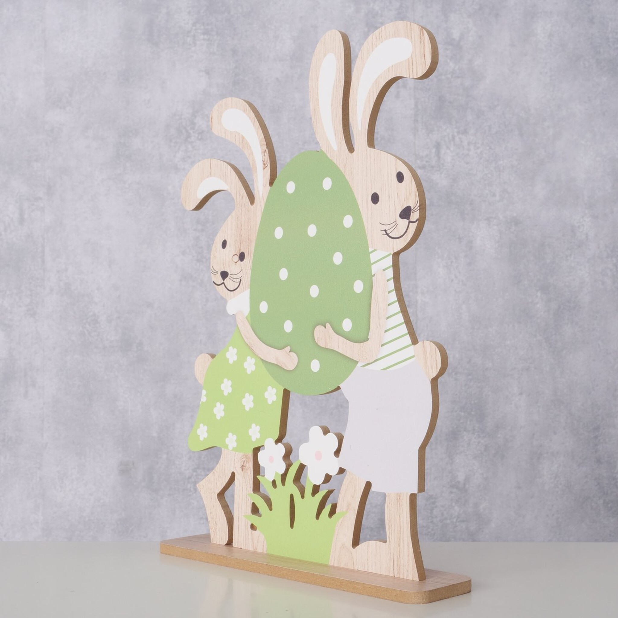 Aufsteller Osterfigur Osterhase Filly, grün 30 x 21 cm