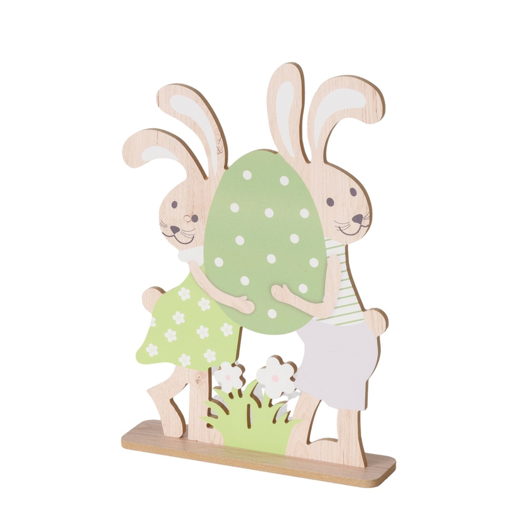 Aufsteller Osterfigur Osterhase Filly, grün 30 x 21 cm