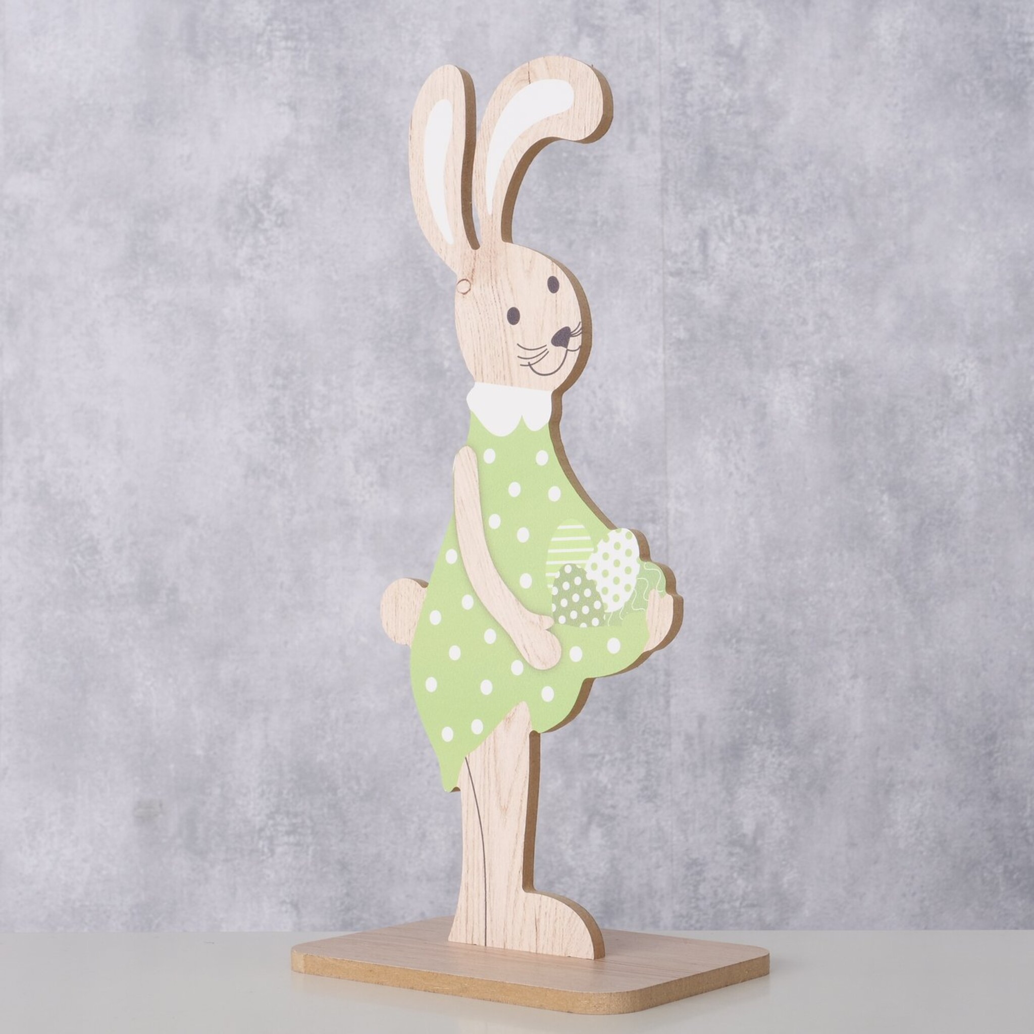 Aufsteller Osterfigur Osterhase Filly, grün 30 x 13 cm