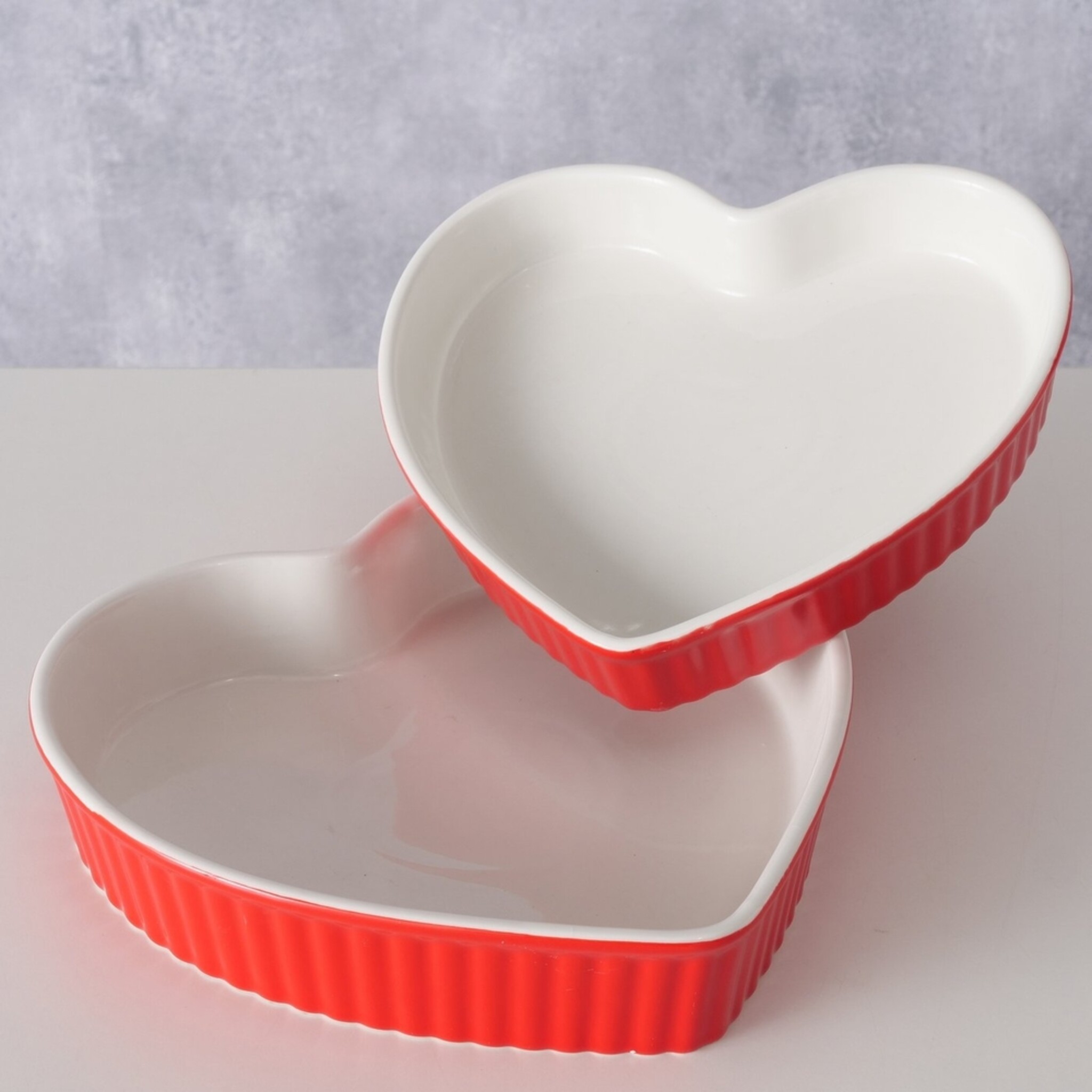 Herzförmige Backform Sweetheart, 2er Set, rot 