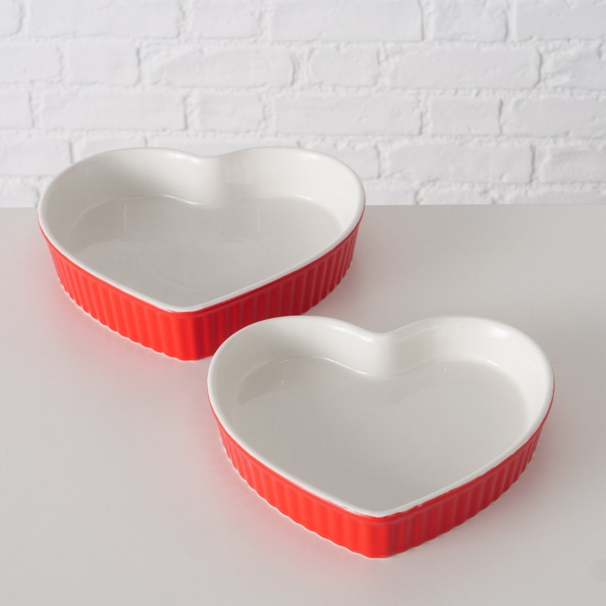Herzförmige Backform Sweetheart, 2er Set, rot 