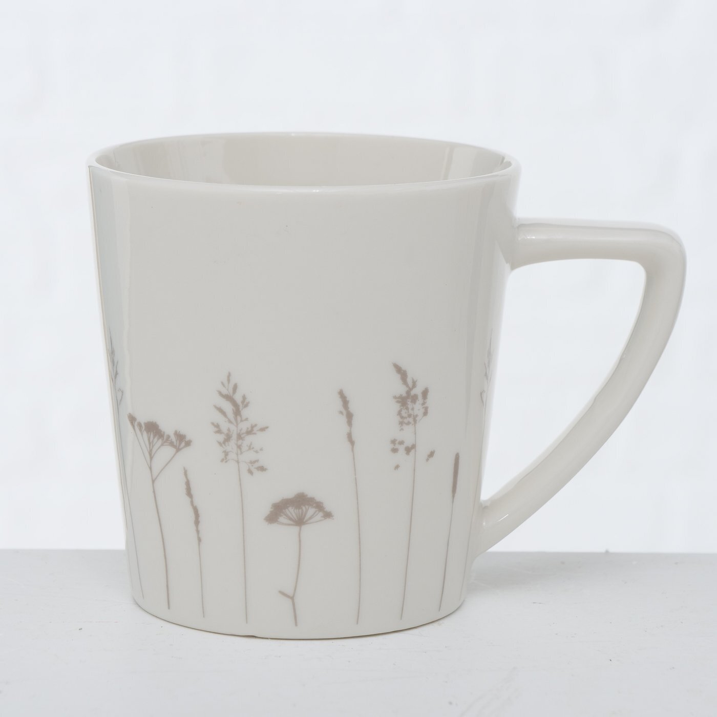 Becher Gräser 2er Set, weiss 