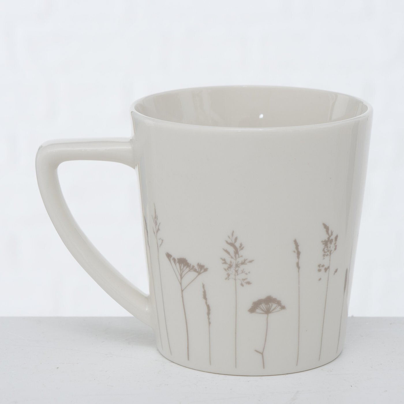 Becher Gräser 2er Set, weiss 