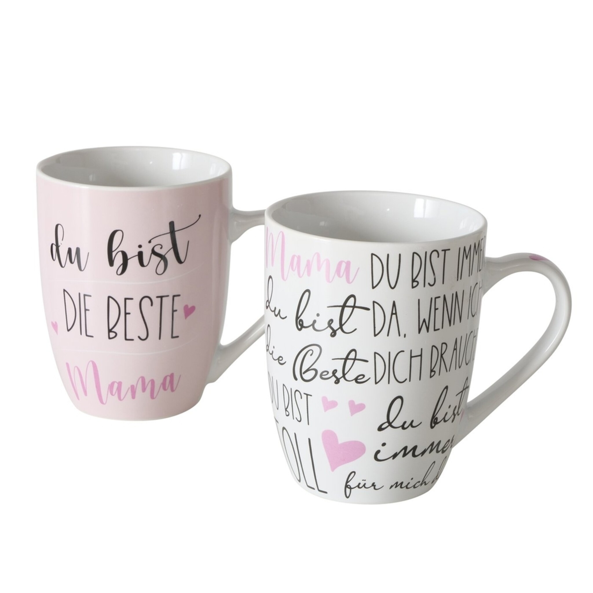 Becher beste Mama, 2er Set, rosa