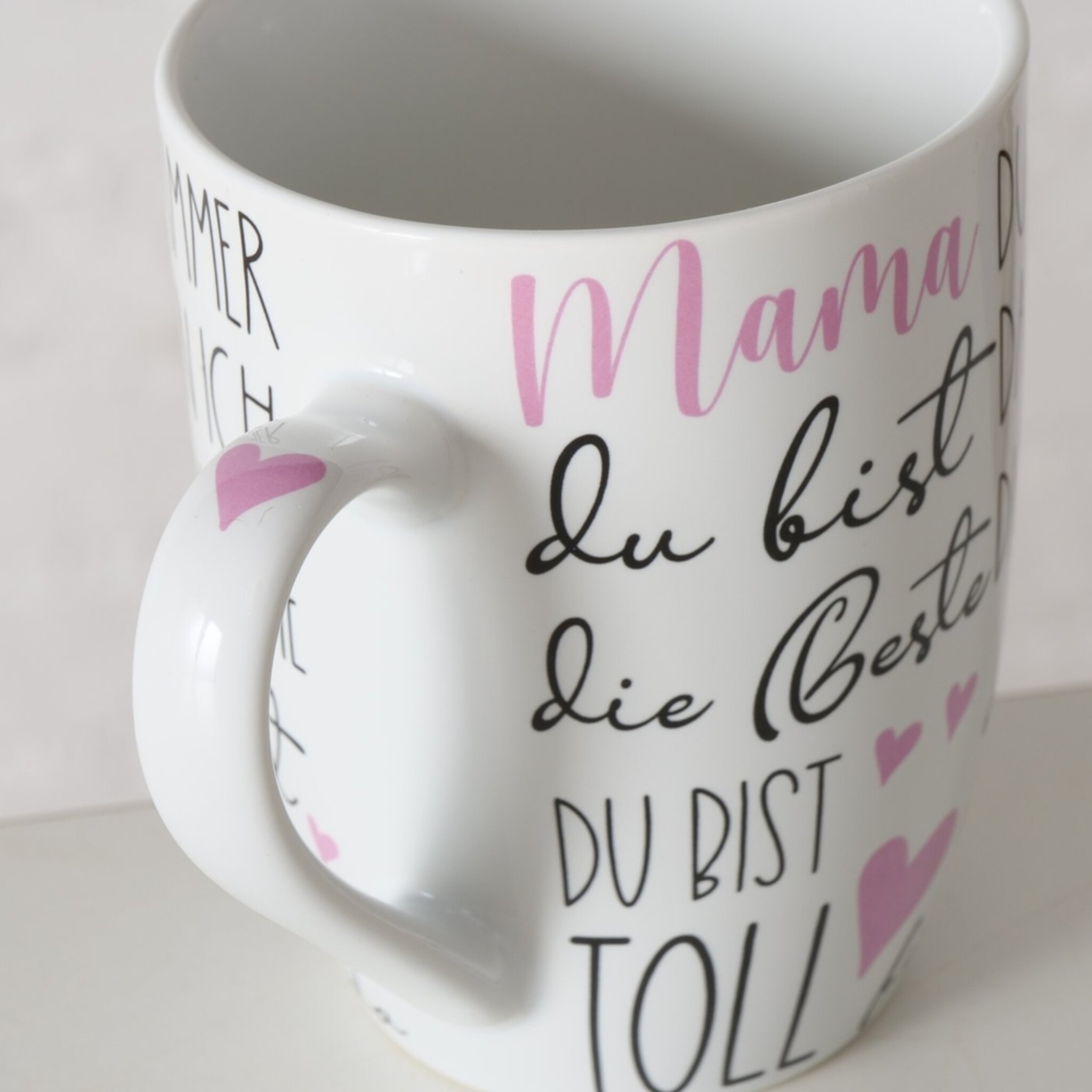 Becher beste Mama, 2er Set, rosa