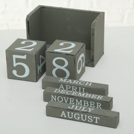 Blockkalender aus Holz, diverse