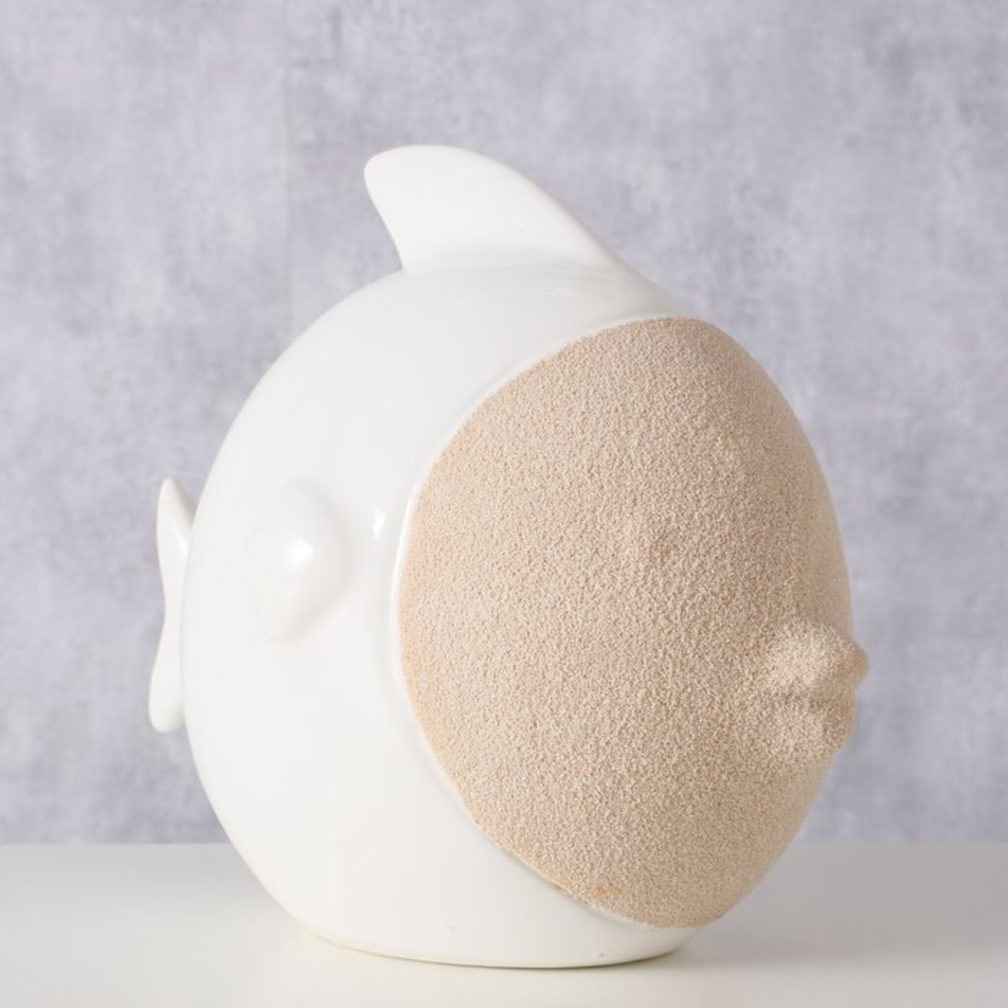 Deko Figur Shelby Fisch, weiss 15 x 9 x 13 cm