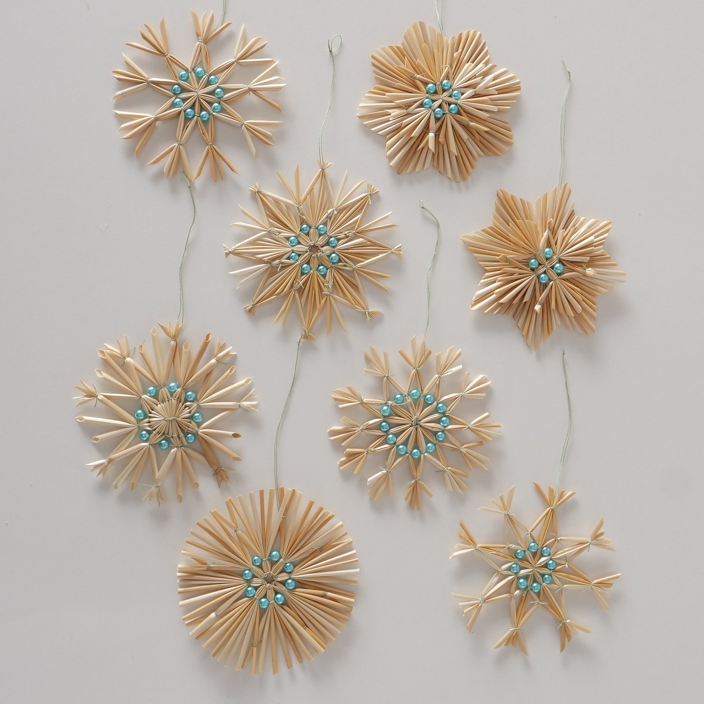 Dekoanhänger Clarina 12 tlg, natur 