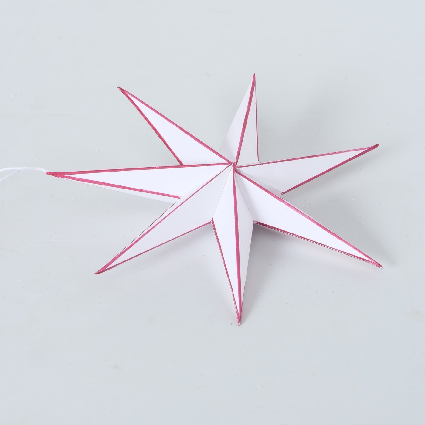 Dekoanhänger Stern Favola, weiss, rot Ø20 x B2 cm