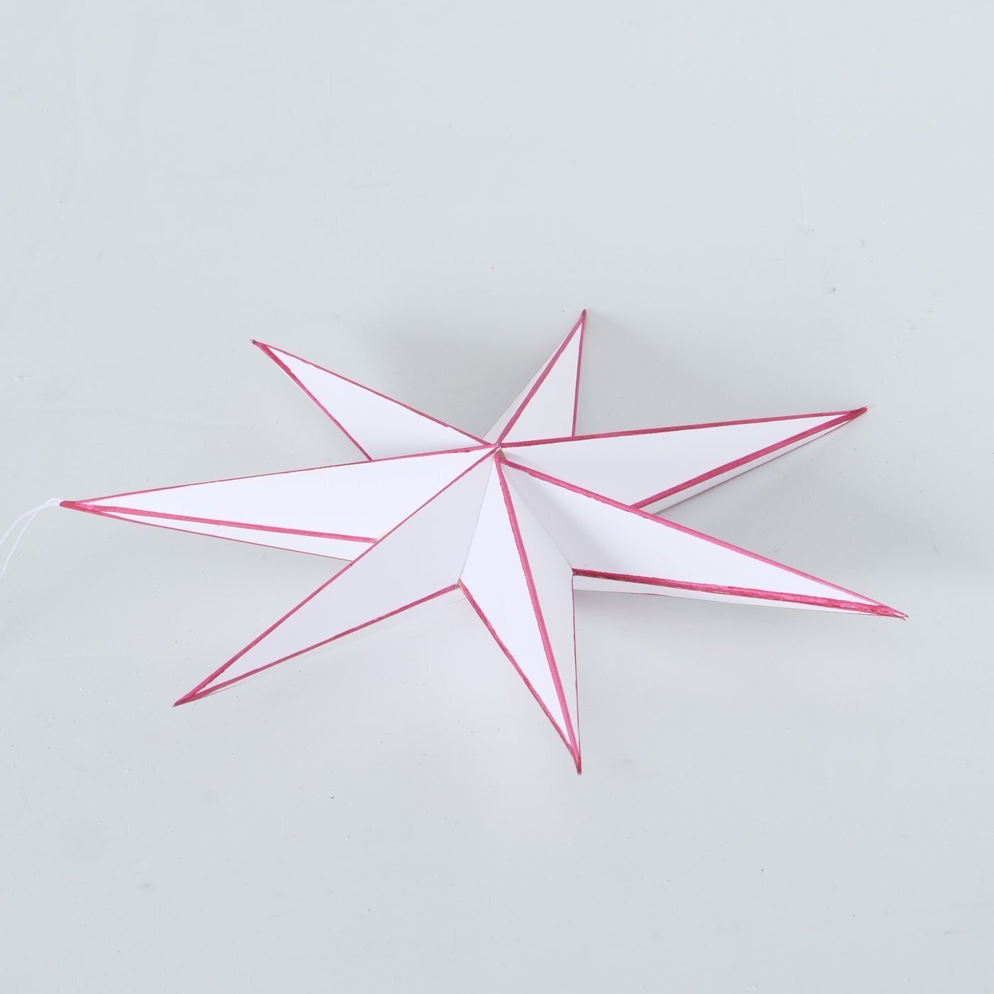 Dekoanhänger Stern Favola, weiss, rot Ø30 x B6 cm