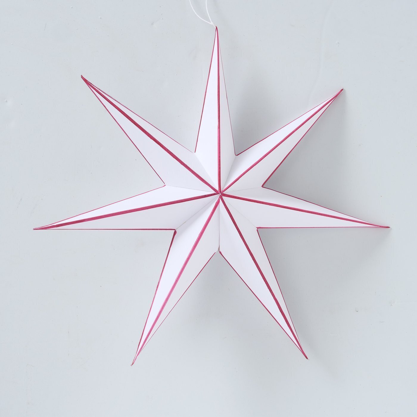 Dekoanhänger Stern Favola, weiss, rot Ø40 x B8 cm