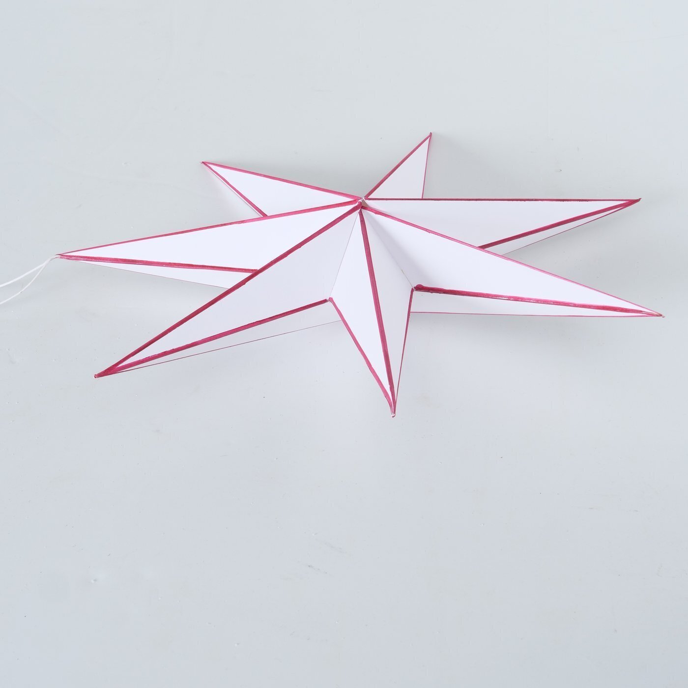 Dekoanhänger Stern Favola, weiss, rot Ø40 x B8 cm