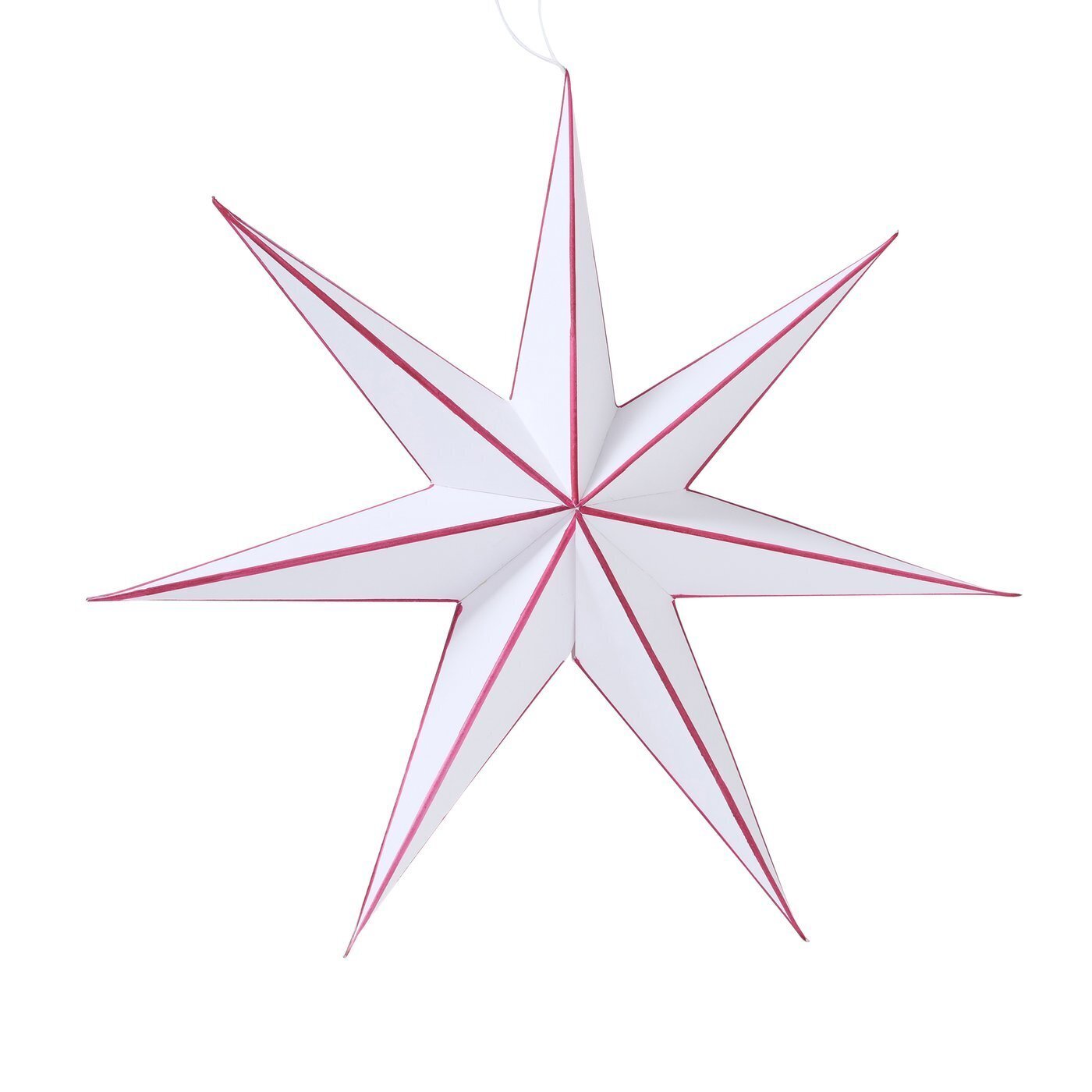 Dekoanhänger Stern Favola, weiss, rot Ø40 x B8 cm