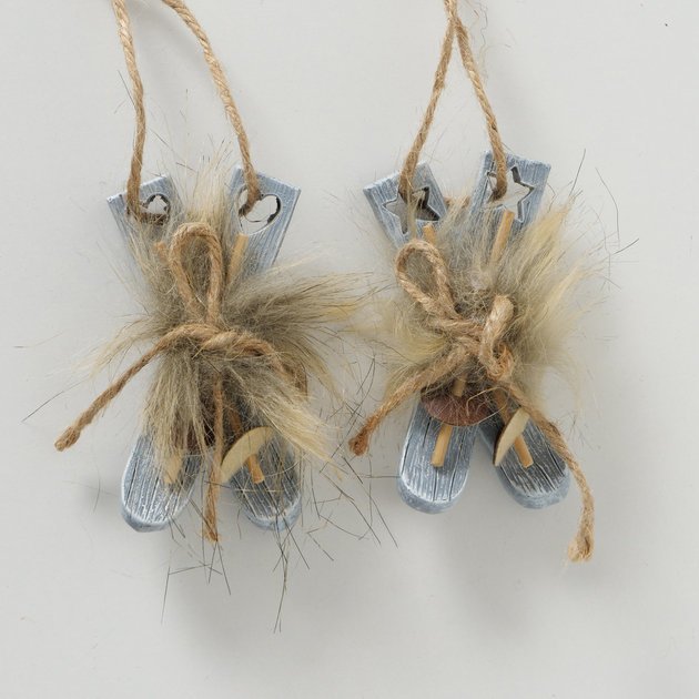 Winter Dekoanhänger Kory 2er Set, grau