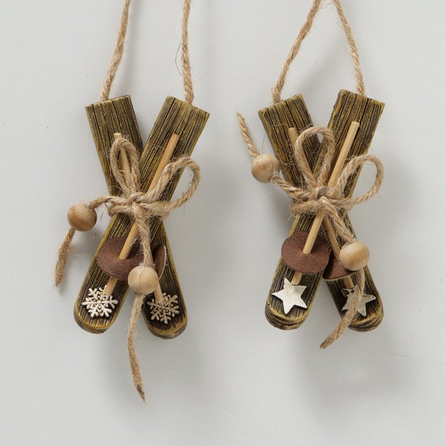 Winter Dekoanhänger Kory 2er Set, braun
