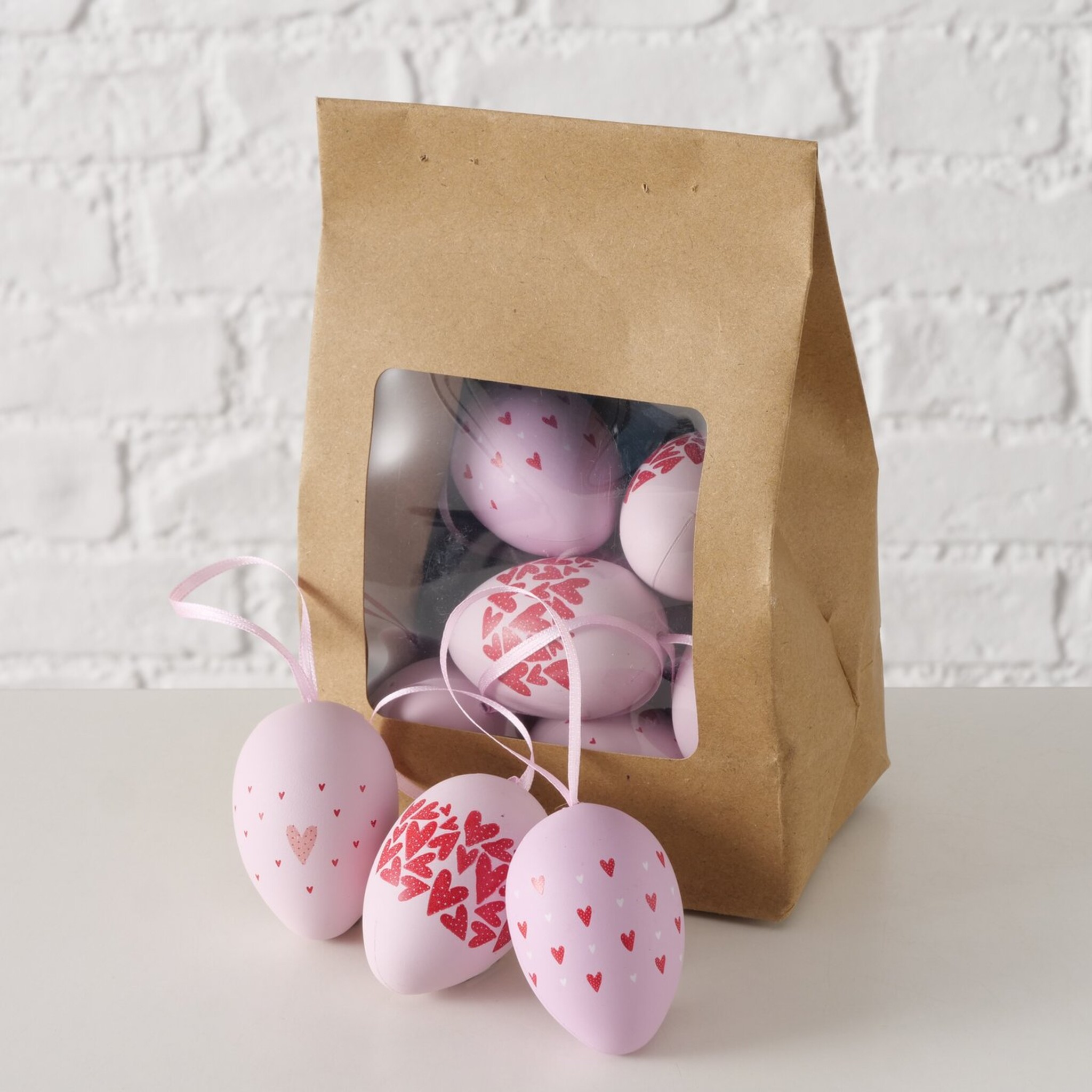 Dekoanhänger Ostereier Milena, rosa 